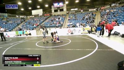 67 lbs Cons. Round 2 - Rhette Klink, Ark City vs Hudson Maddox, Team Lightning Wrestling Club