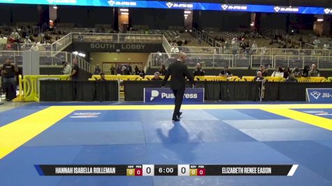 Elizabeth Renee Eason vs Hannah Isabella Rolleman 2025 Pan Jiu Jitsu IBJJF Championship
