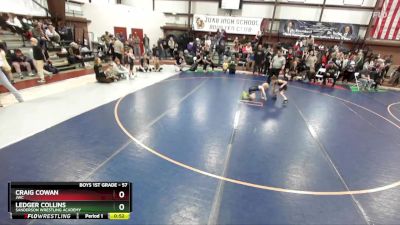 57 lbs Champ. Round 1 - Craig Cowan, JWC vs Ledger Collins, Sanderson Wrestling Academy