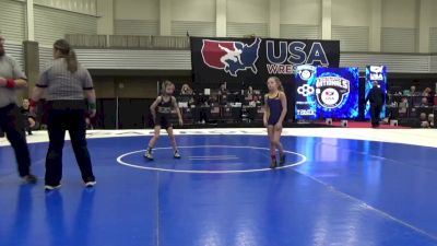 10U Girls - 53 lbs Semis - Oakley Waitkus, Team Tulsa Wrestling Club vs Kiah Dukes, B.A.M. Training Center