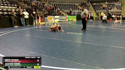 105 lbs Cons. Round 4 - Drew Teague, Beaver Creek Wrestling vs Jackson Grebe, Gretna Youth Wrestling