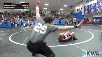 60-66 lbs Rr Rnd 3 - Grayson Mackey, Skiatook Youth Wrestling vs Mason Gideon, Blue Devil Wrestling