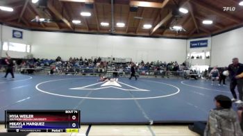 131 lbs Cons. Round 2 - Myia Weiler, Southern Oregon University vs Mikayla Marquez, Vanguard