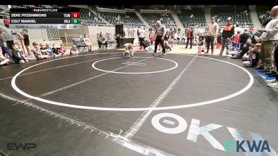 37 lbs Rr Rnd 3 - Zeke Fitzsimmons, Team Tulsa RED vs Colt Manuel, Oklahoma Strong- White 9U