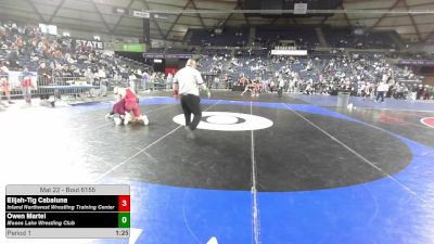 126 lbs Quarters - Elijah-Tiger Cabaluna, Inland Northwest Wrestling Training Center vs Owen Martel, Moses Lake Wrestling Club