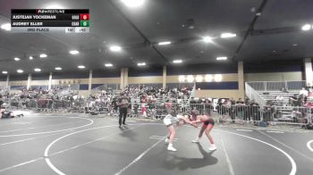 88 lbs 3rd Place - Justejah Yockeman, Golden Backs MRTC vs Audrey Eller, Charger WC