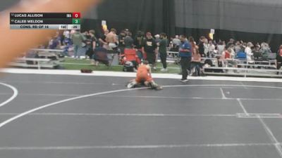 106 lbs Cons. Rd Of 16 - Caleb Weldon vs Lucas Allison, Ironhawk Wrestling Academy