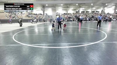 40 lbs Cons. Round 3 - Matthew Foster, Bradford Wrestling vs Travis Neblett 2nd, Fairview Jackets Youth Wrestling