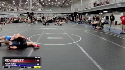 120 lbs Round 3 (8 Team) - Emma Vanderhoof, Crown City Queens Blue vs Maya Hoke, Curby Polar Bears