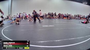 90 lbs Round 7 (10 Team) - Brady Sher, Lake Gibson Braves vs Angel Morales, Grindhouse