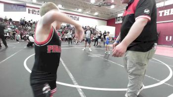 52 lbs Consi Of 4 - Bronson Marlar, Newkirk Takedown Club vs Jasper Shuemake, Pirate Wrestling Club
