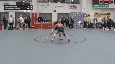 103 lbs Quarterfinal - Alexsys Jacquez, University Of Saint Mary vs Vanessa Tellez, Friends University
