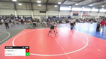 132 lbs Consi Of 8 #2 - Kyler Weitman, Eastmark vs Rand Porter, Dominate WC