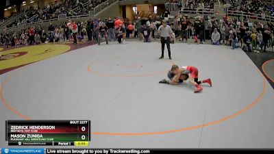 53 lbs Cons. Round 2 - Mason Zuniga, Pleasant Hill Wrestling Club vs Zedrick Henderson, Red Devil Mat Club