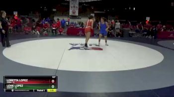 127 lbs Round 2 (6 Team) - Loretta Lopez, SAWA vs Lexie Lopez, SDIKWA