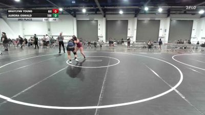 155 lbs 3rd Place - Braylynn Young, Nikiski Freestyle WC vs Aurora Oswald, Threshold WC
