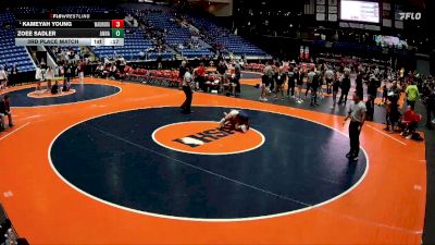 105 lbs 3rd Place Match - Kameyah Young, Aurora (West Aurora) vs Zoee Sadler, Anna (A.-Jonesboro)