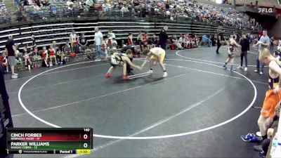 140 lbs Semis & 1st Wrestleback (8 Team) - Parker Williams, Kansas Cobra vs Cinch Forbes, Nebraska Maize