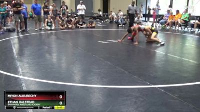 100 lbs Cons. Semi - Miyon Alkubechy, . vs Ethan Halstead, Darkhorse Wrestling Academy