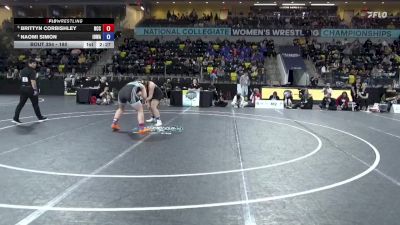 180 lbs Quarterfinal - Brittyn Corbishley, North Central College vs Naomi Simon, Iowa