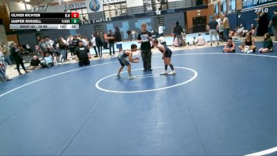79-89 lbs Round 1 - Oliver Richter, Ben Lomond Wrestling vs Jasper Russell, RWC - Roy Wrestling Club