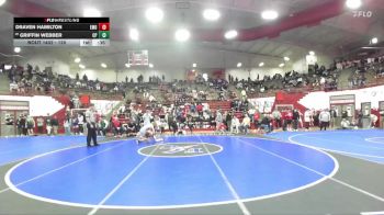120 lbs Cons. Round 4 - Griffin Webber, Crown Point vs Draven Hamilton, Evansville Mater Dei