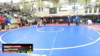 215 lbs Champ. Round 2 - Demetrius Cummings, CLAREMORE vs Braxton Allison, GLENPOOL