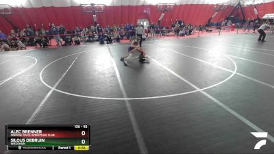 92 lbs Champ. Round 1 - Silous DeBruin, Wisconsin vs Alec Brenner, Oregon Youth Wrestling Club