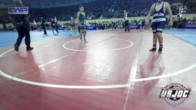 130 lbs Consi Of 8 #1 - Ethan Staggs, Marlow Outlaws vs Nathaniel Whiteside, Randall Youth Wrestling Club