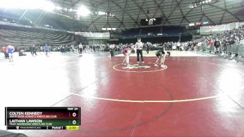 138 lbs Quarterfinal - Laithan Lawson, Team Aggression Wrestling Club vs Colten Kennedy, White River Hornets Wrestling Club