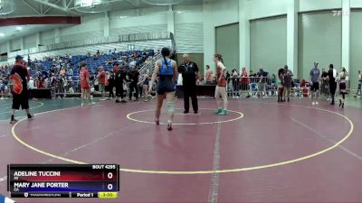 135 lbs Quarterfinal - Adeline Tuccini, MI vs Mary Jane Porter, CA