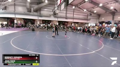 52 lbs Quarterfinal - Serenity Esparza, Mission Wrestling Club vs John Mack, Rise Wrestling