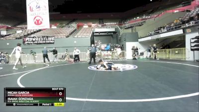 113 lbs Quarterfinal - Isaiah Gonzaga, Elk Grove Wrestling Academy vs Micah Garcia, Rough House Wrestling