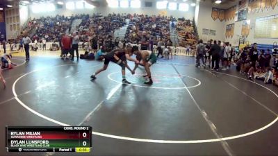 120 lbs Cons. Round 2 - Dylan Lunsford, Black Hive Wrestling Club vs Rylan Milian, Suwannee Wrestling