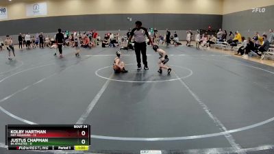 44 lbs Round 7 (10 Team) - Justus Chapman, 84 Athletes vs Kolby Hartman, Mat Assassins