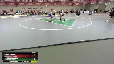 165 lbs Cons. Round 2 - Isaac Barba, Joliet Junior College vs Austin Martin, Aurora Universtiy