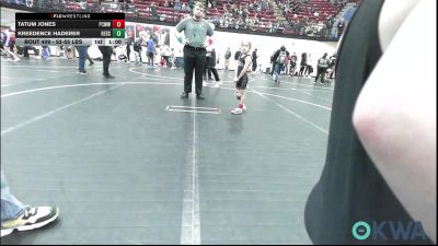 43-47 lbs Rr Rnd 1 - Tatum Jones, Ponca City Wildcat Wrestling vs Kreedence Haderer, Redskins Wrestling Club