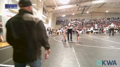 40 lbs 2nd Place - Kashton Legg, Barnsdall Youth Wrestling vs Kimber Russell, Salina Wrestling Club