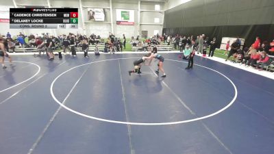 16U Girls - 115 lbs Cons. Round 2 - Cadence Christensen, Moyer Elite Wrestling vs Delaney Locke, Basehor-Linwood High School Wrestling