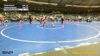 105 lbs Consi Of 16 #1 - Logan Duncan, Topeka Blue Thunder vs Tanner Stobaugh, Motherlode Wrestling Club