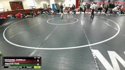 126 lbs Champ. Round 2 - Nathaniel Sorrells, Cheyenne East vs Preston Thar, Douglas