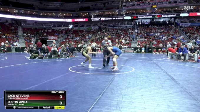 3A-150 lbs Champ. Round 2 - Justin Avila, Iowa City, West vs Jack ...