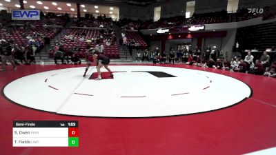 125 lbs Semifinal - Sayben Owen, Perry Girls Wrestling Club vs Teyanna Fields, Lawton High School Girls