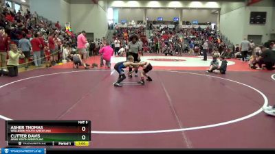 60 lbs Quarterfinal - Cutter Davis, Arab Youth Wrestling vs Asher Thomas, Wellborn Youth Wrestling