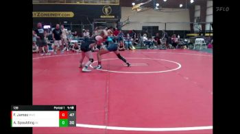 138 lbs Quarterfinals (8 Team) - Faith James, MoWest Championship Wrestling vs Alexes Spaulding, Indiana INFERNO BLACK