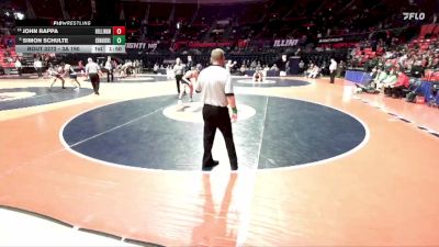 3A 190 lbs Cons. Round 2 - John Rappa, Rolling Meadows vs Simon Schulte, Edwardsville (H.S.)