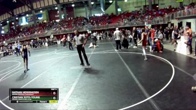 90 lbs Champ. Round 2 - Nathan Hemmingsen, Boone Central Cardinals vs Cristian Soto-Young, Gering Wrestling Club