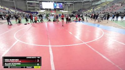 190 lbs Champ. Round 1 - Wes Burford, Oakdale Wrestling Club vs Elijah Schunke, Legends Of Gold