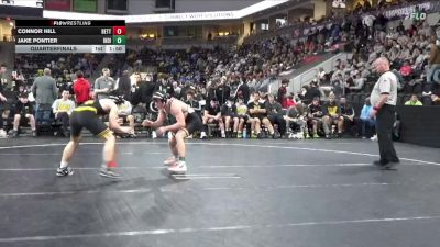 157 lbs Quarterfinal - Jake Pontier, Indianola vs Connor Hill, Bettendorf