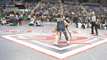 5A - 120 lbs 3rd Place Match - Taylor Mckenzie, North Lincoln High School vs Abby Garcia, Havelock